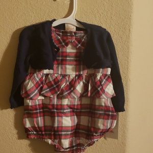 NWT ROMPER WITH CARDIGAN